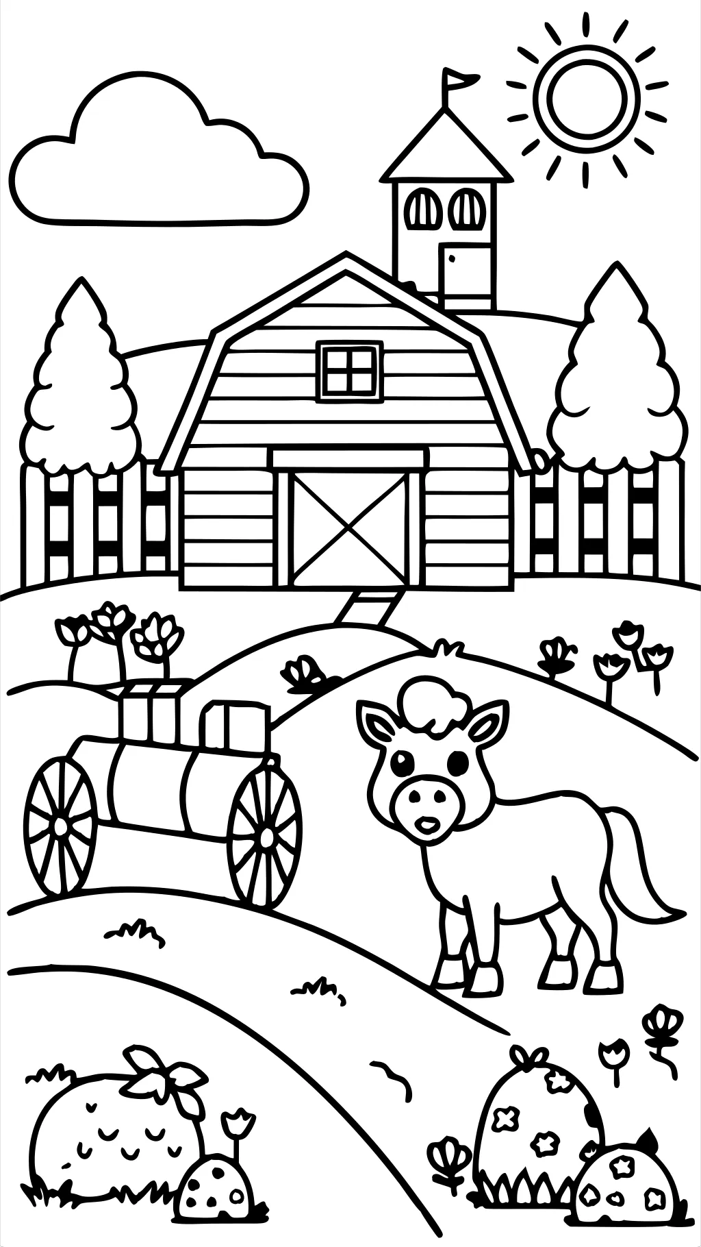 free farm coloring pages